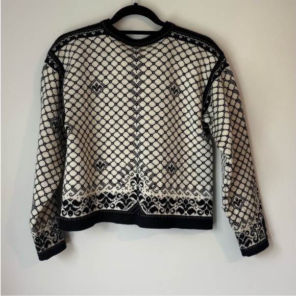 Dale of Norway Black and White Cardigan - Picture 4 of 6